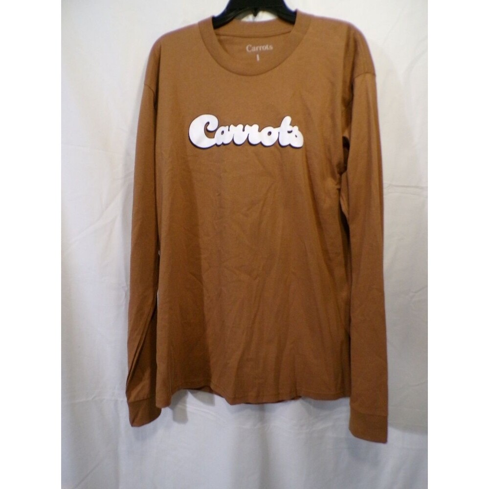 Carrots by Anwar Carrots Men's Long Sleeve T-Shirt Brown Large Crewneck